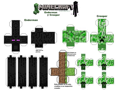 13free Minecraft Papercraft Ender Man In Purple Tie Shearartt