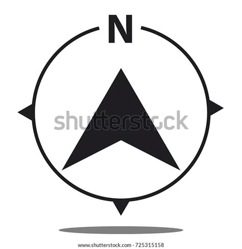 North Direction Compass Icon Vector Graphic Stock Vector Royalty Free