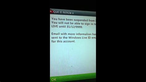 Banned From Xbox Live Permanent Youtube