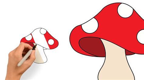 How To Draw Mushroom Easy Step By Step Tutorial Youtube