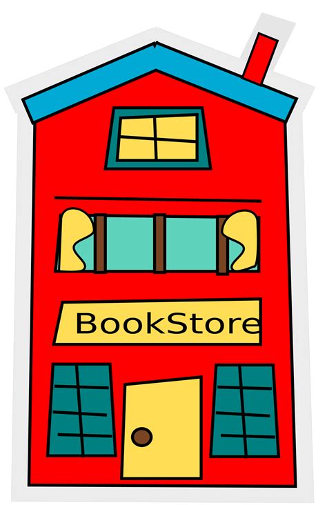Clipart Cartoon Bookstore Building