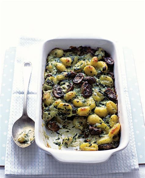 Baked Gnocchi With Spinach And Mushrooms Recipe Delicious Magazine