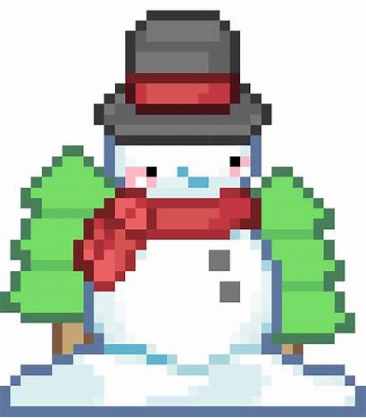 Pixel Pixels Snow Snowman Winter Gifs Fuckyeah