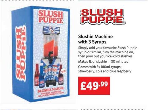 Slushie Machine With 3 Syrups Slush Puppie Offer At Lidl Uk