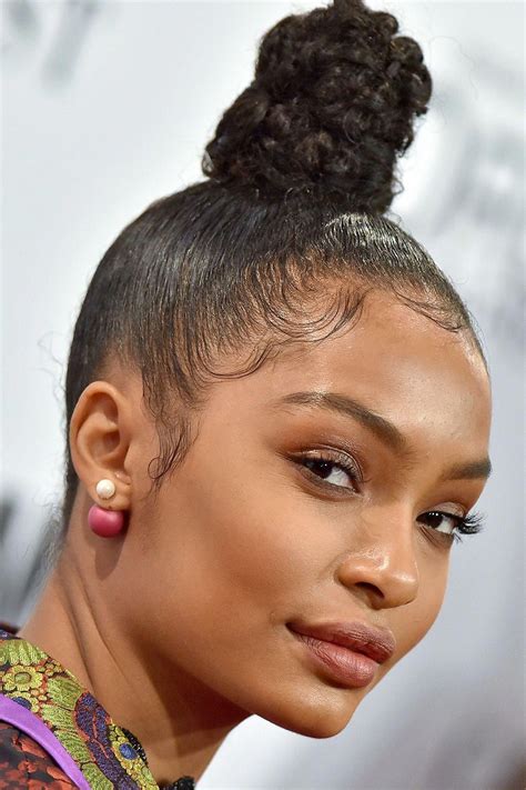 Her Braided Topknot With Perfectly Swooped Edges Naturalhairstyles