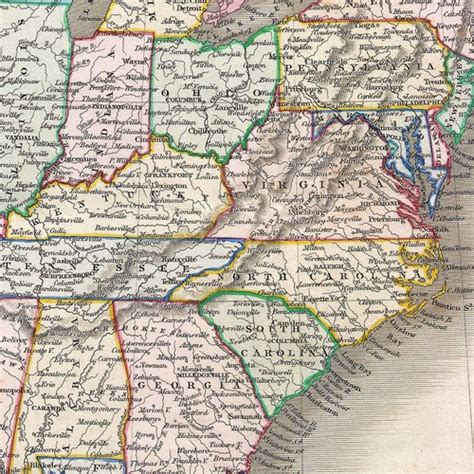Gilbert Map Of The United States 1843