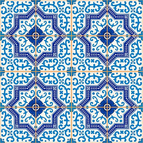 Gorgeous Seamless Pattern From Moroccan Tiles — Vetores De Stock