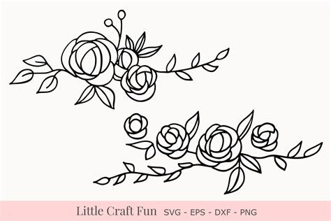 Free Simple Flower Outline Svg SVG PNG EPS DXF File