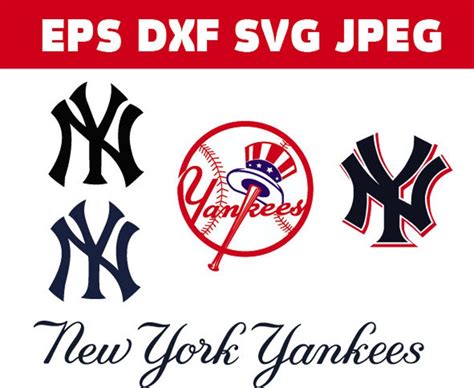 New York Yankees Logo In Svg Eps Dxf  Files Instant Etsy
