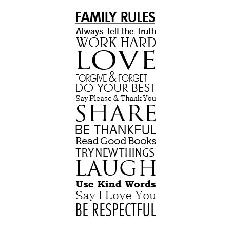 Explore our collection of motivational and. Modern Family Rules Wall Quotes™ Decal | WallQuotes.com
