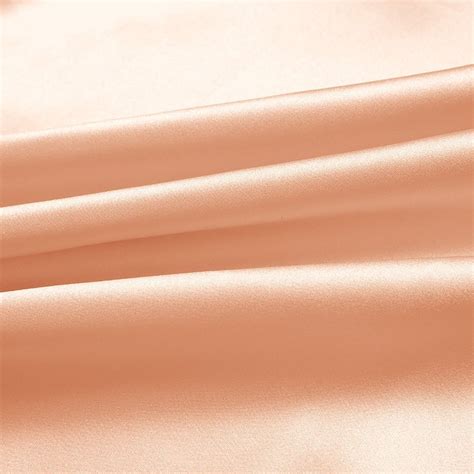 Peach Color Charmeuse Fabric 100 Pure Silk For Fashion