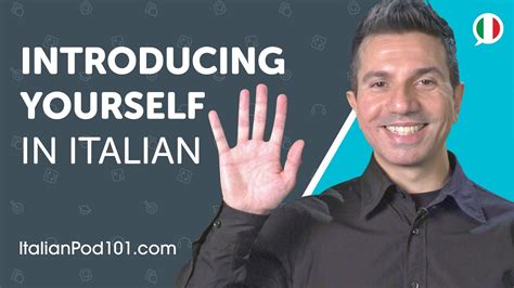 Learn How To Introduce Yourself In Italian Can Do 1 Youtube