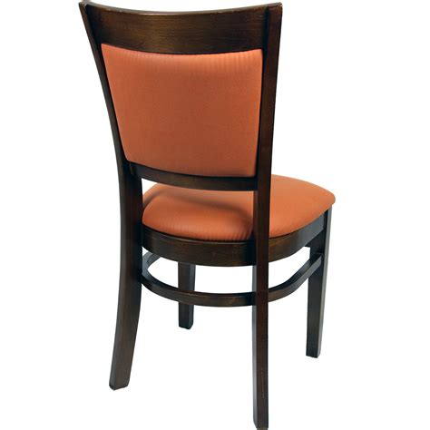 Chairs Wood Upholstered Flared Inset Back Chair