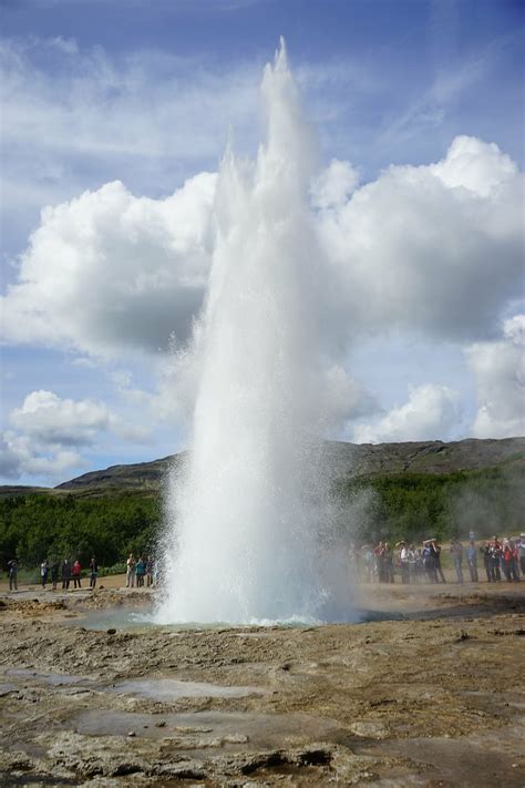 Hd Wallpaper Geyser Strokkur Iceland Fountain Water Column Hot