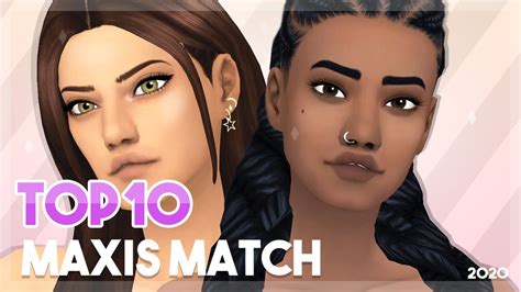 The Sims 4 Top 10 Maxis Match Skins Cc Links Included Youtube