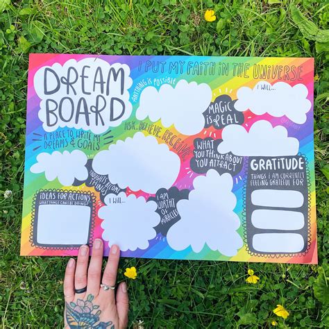 Dream Board A3 Vision Board Law Of Attraction Manifest Etsy Australia