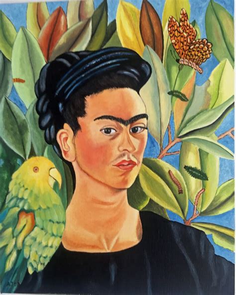 Frida Kahlo Hand Painted Oil Painting On Canvas Self Portrait Ebay