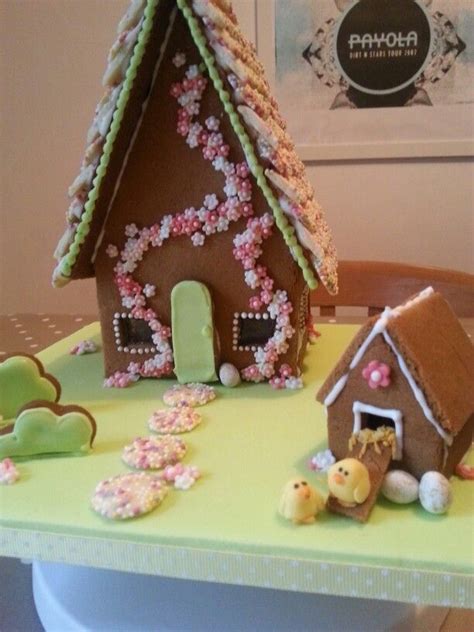 Easter Gingerbread House Complete With Gingerbread Chicken Coop