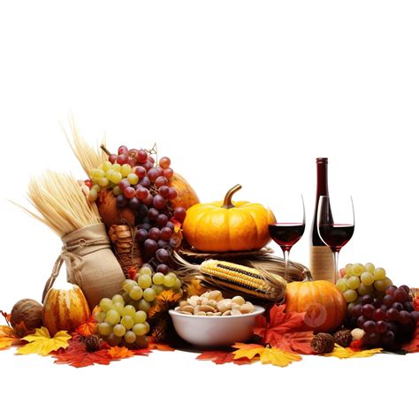 Autumn Harvest Festival And Thanksgiving Day Table Setting Dinner