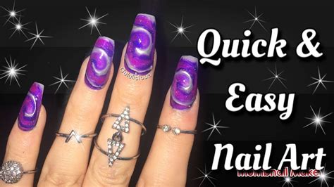 Quick And Easy Stunning Swirl Nail Art Youtube