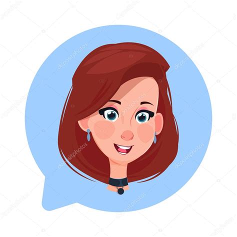 Profile Icon Female Head In Chat Bubble Isolated ...