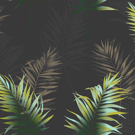 These small bathroom ideas are focused buy palm trees art print by derekdelacroix619. Fine Décor Kalani Black & Green Palm Leaf Wallpaper ...