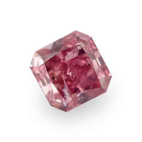 037 Carat Fancy Intense Pink Diamond 4p Radiant Shape I1 Clarity