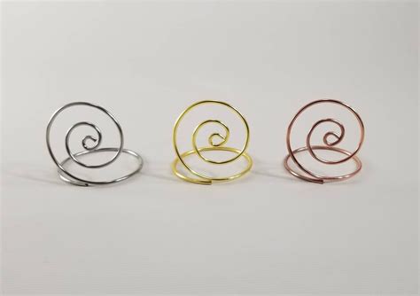 Rose Gold Spiral Wire Table Card Holder Etsy