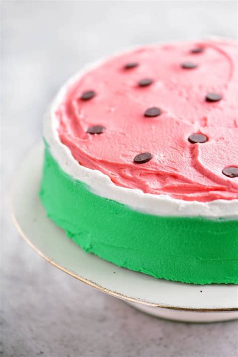 This Adorable Watermelon Cake Is Frosted With Buttercream To Look Like