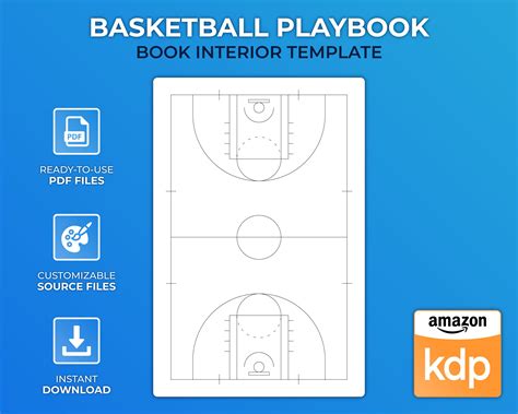 Kdp Interior Template Basketball Playbook Low Content Etsy
