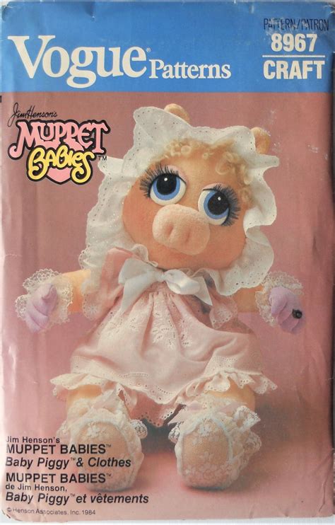 Vogue 8967 Vogue 9179 Miss Piggy Doll Pattern Muppet Babies Miss