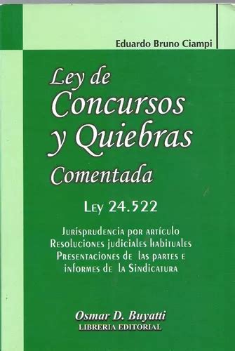Ley De Concursos Y Quiebras Comentada Osmar Buyatti Dyf Mercadolibre