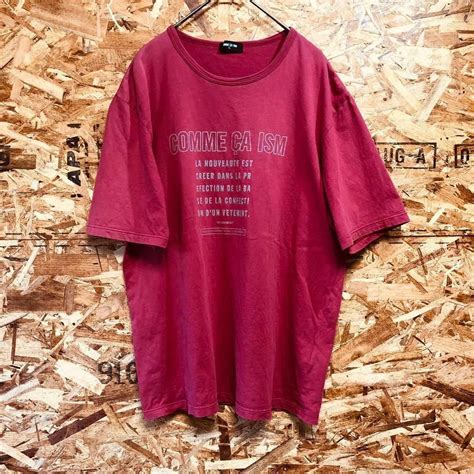 Comme Ca Ism コムサイズム メンズ【l】カジュアルtシャツ綿100 英字プリント赤の通販 By パンプキンs Shop