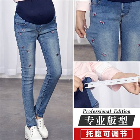 Maternity Jeans Spring Plus Size Belly Overall Clothing Elastic Pencil