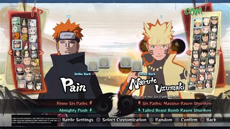 Naruto Shippuden Ultimate Ninja Storm 4 All Charecters And Stages Youtube