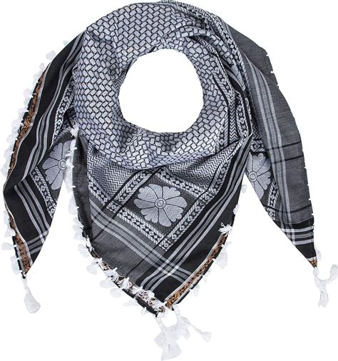 Merewill Cotton Shemagh Tactical Desert Wrap Keffiyeh Head Neck Arab