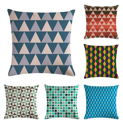 Diamond Geometry Pattern Cushion Cover Geometric Printed Pillowcases