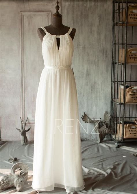 2016 Off White Bridesmaid Dress Long Evening Dress By Renzrags White