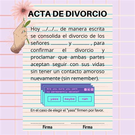 Acta De Matrimonio Y Divorcio De Broma Acta De Matrimonio Certificado