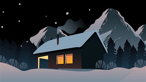 3840x2160 Snowy House In Mountains 4k 4k Wallpaper Hd Artist 4k