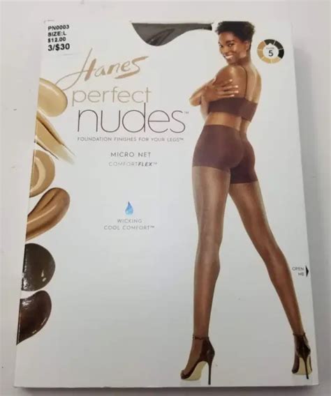 Hanes Perfect Nudes Tummy Control Short Hosiery Transparent Nude M My