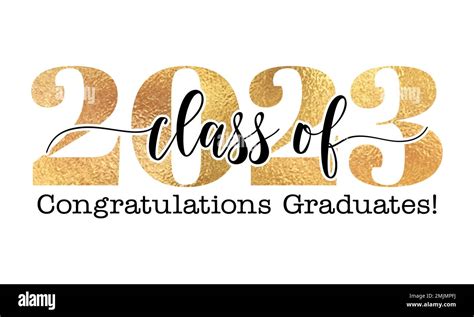 Class Of 2023 Congratulations Graduates Typography Black Text