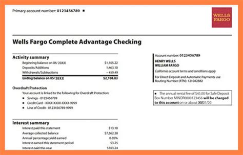 Top free 5 company letterhead template word 2007 for your business. 6+ wells fargo online statement - Marital Settlements ...