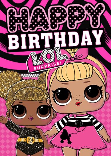 Lol Doll Birthday Card Free Printable Printable Templates Free