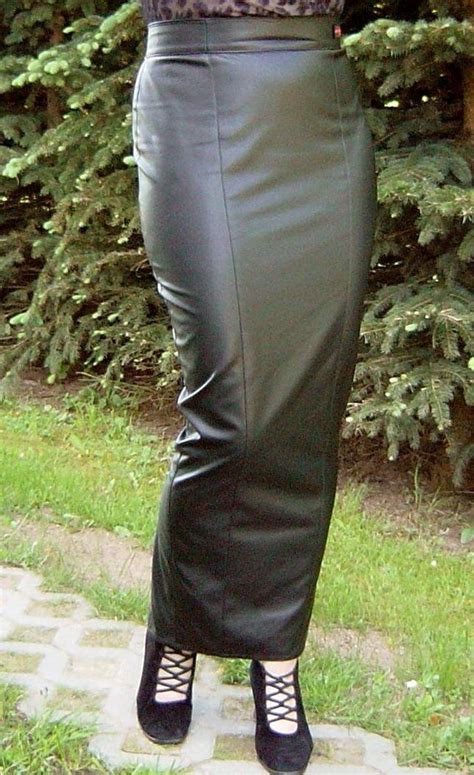 Gorgeous Leather Nice Leather Leather Women Sexy Leather Black Leather Long Leather Skirt