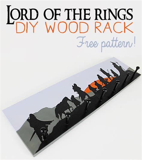 Diy Lord Of The Rings Art Wood Rack
