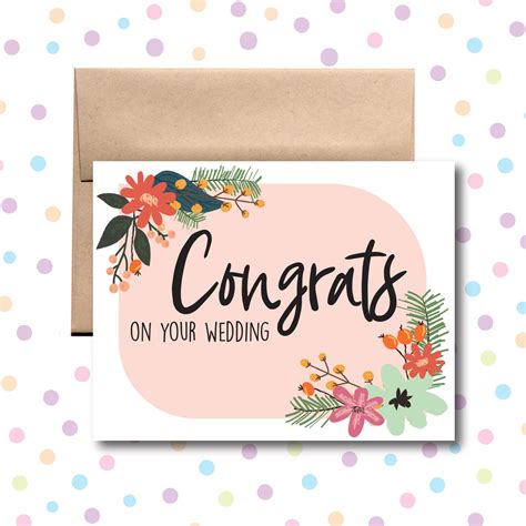 Gc0162 Congrats On Your Wedding Card Little Dog Paper Co