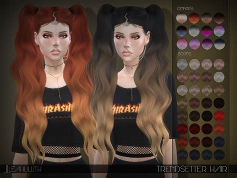 Sims 4 Ccs The Best Leahlillith Trendsetter Hair