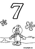 Dibujos para colorear Numeros de Bob Esponja
