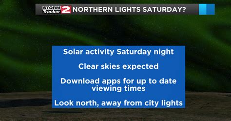Northern Lights Possible Saturday Night Weather